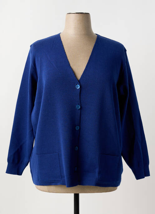 Gilet manches longues bleu DUGER pour femme