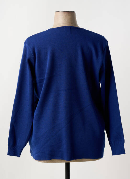 Gilet manches longues bleu DUGER pour femme