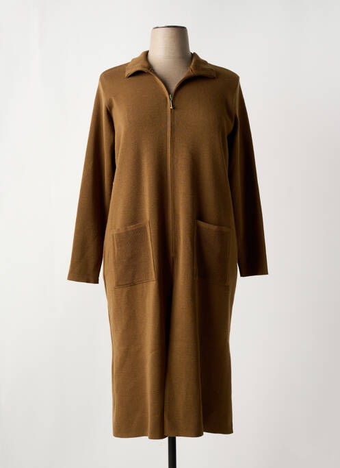 Gilet manches longues marron DUGER pour femme