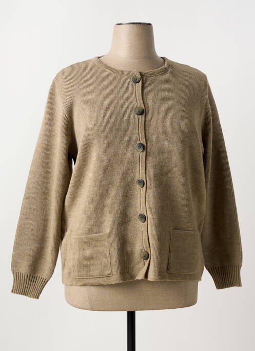 Gilet manches longues marron DUGER pour femme