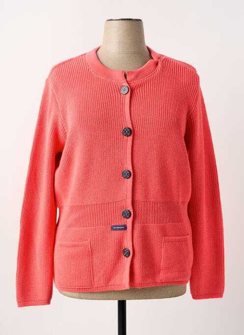 Gilet manches longues orange DUGER pour femme