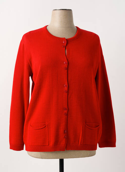 Gilet manches longues rouge DUGER pour femme