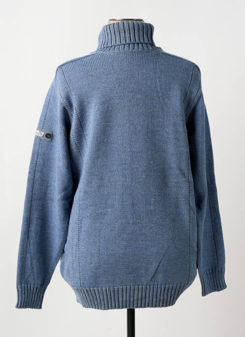 Pull col roulé bleu DUGER pour femme