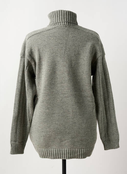 Pull col roulé gris DUGER pour femme