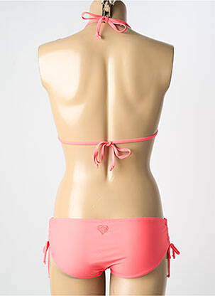 Maillot de bain 2 pièces stretch haut soutien-gorge avec mousse de rembourrage amovible orange FREEGUN femme