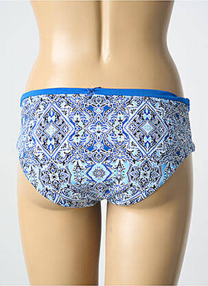 Bas de maillot de bain imprimé fleurs culotte bleu DAG ADOM femme