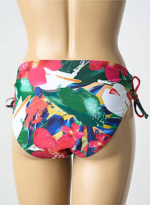 Bas de maillot de bain imprimé fleurs culotte rouge YSABEL MORA femme