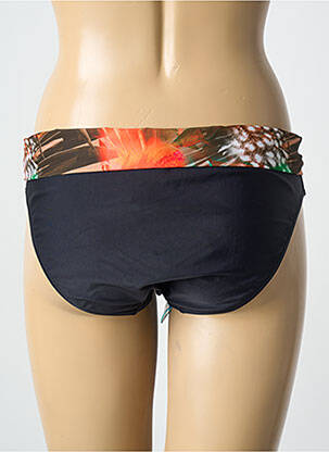 Bas de maillot de bain effet matière satinée culotte noir MISS CARAÏBES femme