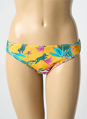 Bas de maillot de bain imprimé tie and dye culotte jaune DAG ADOM femme