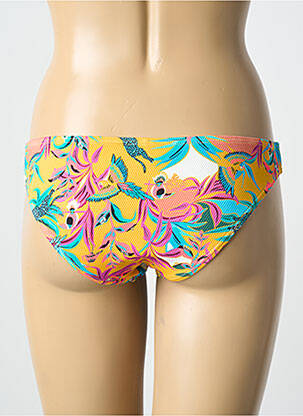 Bas de maillot de bain imprimé tie and dye culotte jaune DAG ADOM femme