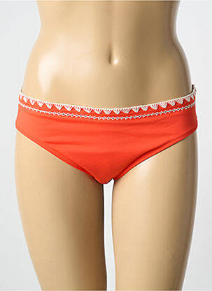 Bas de maillot de bain effet matière satinée culotte orange BORABORA femme