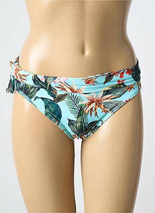 Bas de maillot de bain imprimé tie and dye culotte bleu LAGON BLEU femme