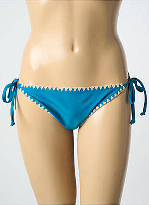 Bas de maillot de bain tissage satiné bikini bleu LAGON BLEU femme