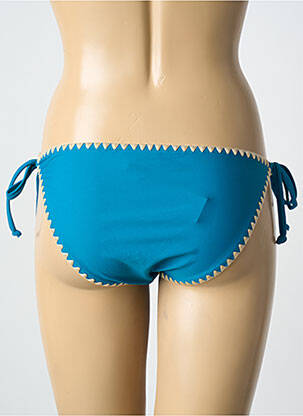 Bas de maillot de bain tissage satiné bikini bleu LAGON BLEU femme