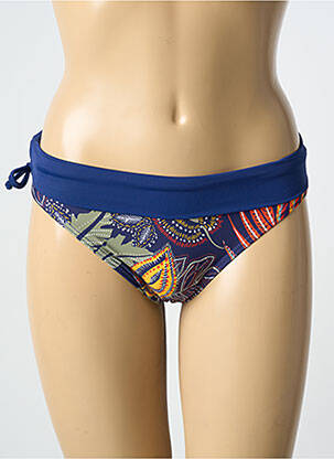 Bas de maillot de bain imprimé fantaisie culotte bleu LAGON BLEU femme