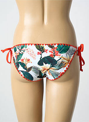 Bas de maillot de bain imprimé tie and dye bikini orange LAGON BLEU femme