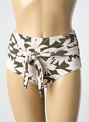 Bas de maillot de bain imprimé fleurs culotte beige YSABEL MORA femme