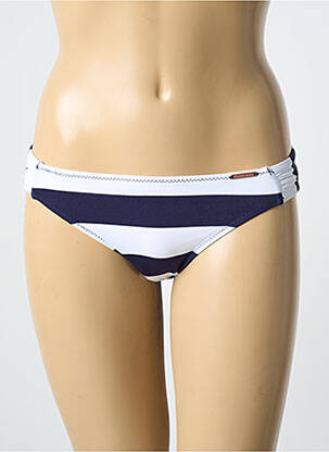Bas de maillot de bain tissage satiné culotte bleu YSABEL MORA femme