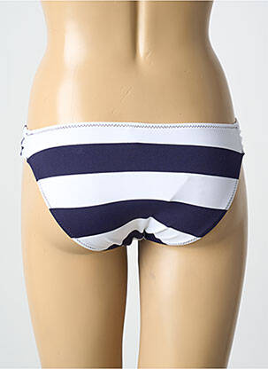 Bas de maillot de bain tissage satiné culotte bleu YSABEL MORA femme