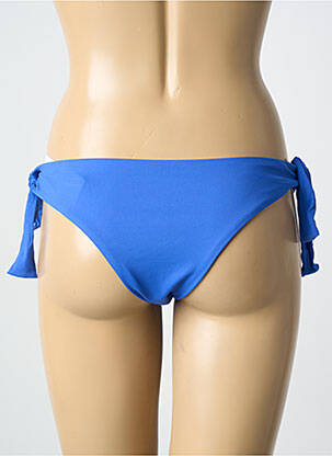 Bas de maillot de bain effet matière satinée bikini bleu LES P'TITES BOMBES femme