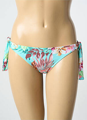 Bas de maillot de bain imprimé tie and dye bikini bleu YSABEL MORA femme