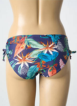 Bas de maillot de bain imprimé tie and dye culotte bleu LAGON BLEU femme