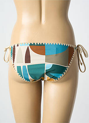 Bas de maillot de bain imprimé fantaisie bikini beige LAGON BLEU femme
