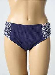 Bas de maillot de bain effet matière satinée culotte bleu YSABEL MORA femme