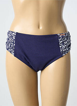 Bas de maillot de bain effet matière satinée culotte bleu YSABEL MORA femme