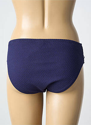 Bas de maillot de bain effet matière satinée culotte bleu YSABEL MORA femme