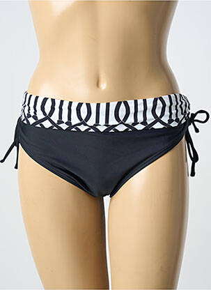 Bas de maillot de bain imprimé fantaisie culotte noir DAG ADOM femme