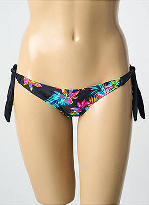 Bas de maillot de bain tissage satiné bikini noir SUN PROJECT femme