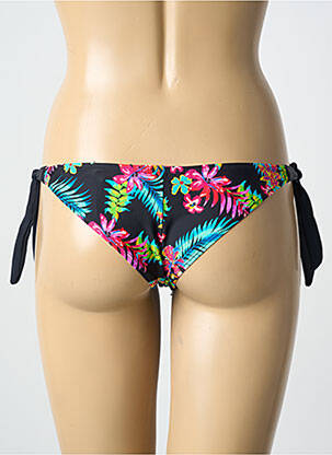 Bas de maillot de bain tissage satiné bikini noir SUN PROJECT femme