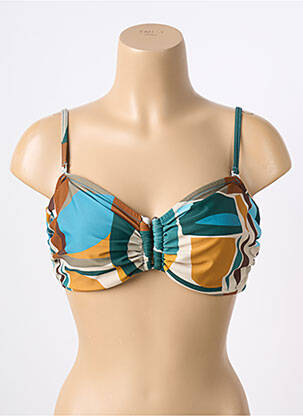 Haut de maillot de bain stretch haut bandeau beige LAGON BLEU femme