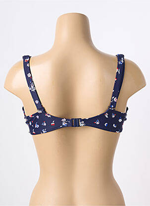 Haut de maillot de bain stretch haut soutien-gorge moulé bleu YSABEL MORA femme