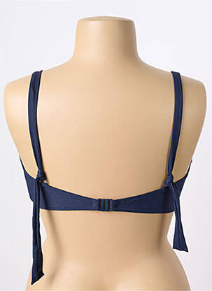 Haut de maillot de bain stretch haut soutien-gorge emboitant bleu YSABEL MORA femme