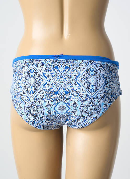 Bas de maillot de bain imprimé fleurs culotte bleu DAG ADOM femme