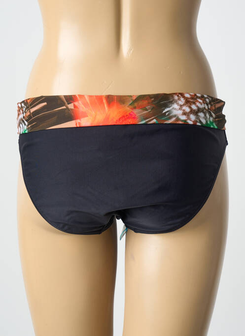 Bas de maillot de bain effet matière satinée culotte noir MISS CARAÏBES femme