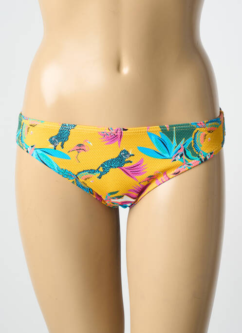 Bas de maillot de bain imprimé tie and dye culotte jaune DAG ADOM femme