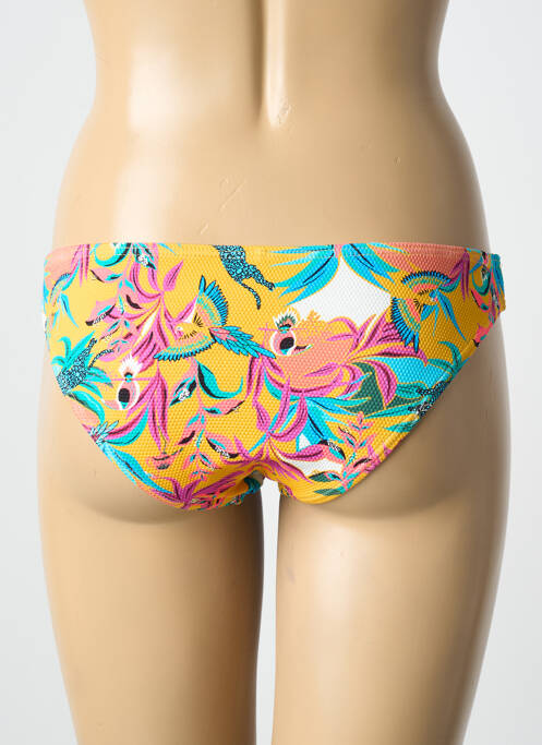 Bas de maillot de bain imprimé tie and dye culotte jaune DAG ADOM femme
