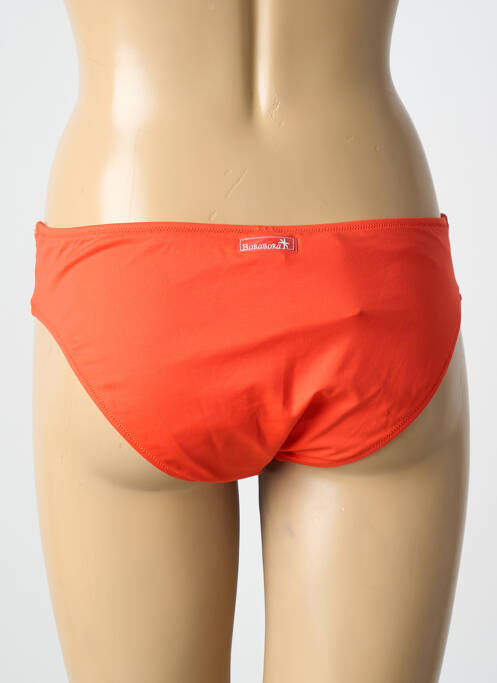 Bas de maillot de bain effet matière satinée culotte orange BORABORA femme