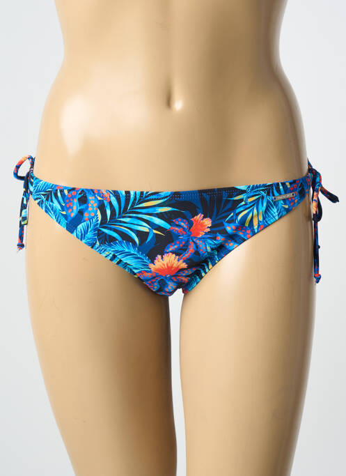 Bas de maillot de bain imprimé tie and dye bikini bleu SUN PROJECT femme