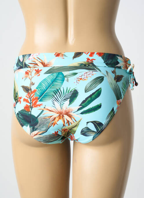 Bas de maillot de bain imprimé tie and dye culotte bleu LAGON BLEU femme