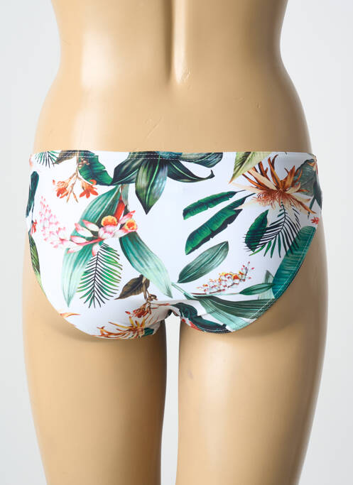 Bas de maillot de bain imprimé tie and dye culotte blanc LAGON BLEU femme
