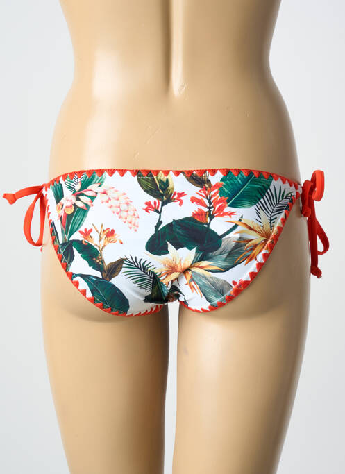 Bas de maillot de bain imprimé tie and dye bikini orange LAGON BLEU femme