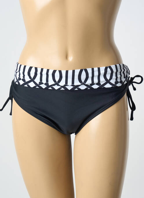 Bas de maillot de bain imprimé fantaisie culotte noir DAG ADOM femme