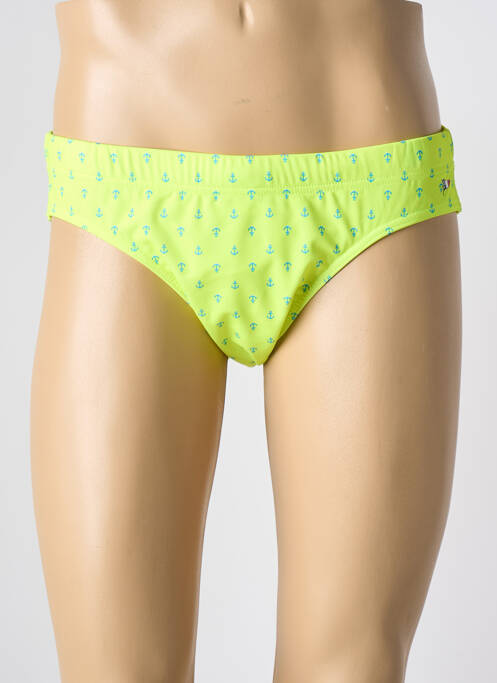 Slip de bain jaune SCUOLA NAUTICA ITALIANA pour homme