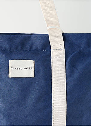 Sac poignée 2 anses de portée forme cabas bleu YSABEL MORA femme