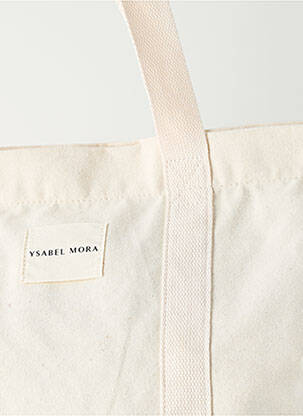 Sac poignée 2 anses de portée forme cabas beige YSABEL MORA femme