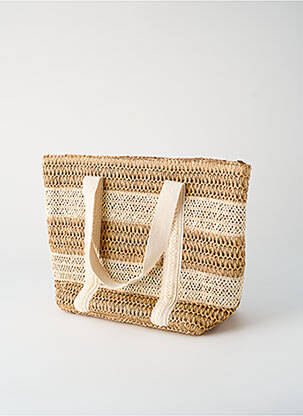 Sac multipoches forme cabas beige ADMAS femme
